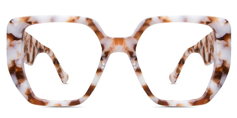 Ara Eyeglasses in Praline variant comes in beige, coffee and whites cream shades of color. It has tortoise style pattern Collection front