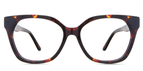 Josie Eyeglasses in the Brush variant - it's an oval cat-eye-shaped frame in tortoise brown Collection front