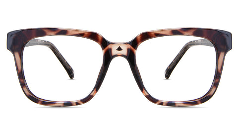 Linden eyeglasses in the featherstone variant - it's a square frame in tortoise brown color Collection front