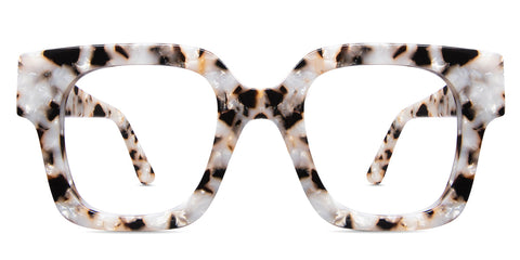 Nimes Eyeglasses in Tabar variant tortoiseshell style square frame made with acetate material Collection front