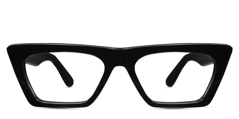 Ossana acetate Eyeglasses in Onyx variant - it has sharp outer edges Collection front