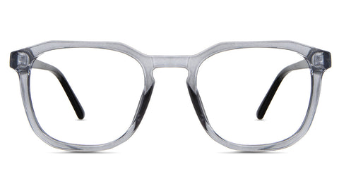 Reign Eyeglasses in the Cerulean variant - it's a geometric frame in color gray. Collection  front
