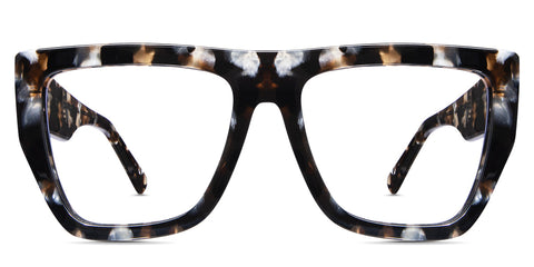 Rien oversized Eyeglasses in Sepia variant - it has black, brown and pearl shades of colours Collection front