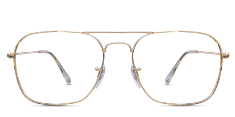 Rit Eyeglasses in Baroque variant - it's metal frame in golden colour Collection front
