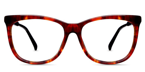 Rodriguez Eyeglasses in Bonfire variant - it's square shape eyeglasses made with acetate material - it's easy to carry and light weight Collection front