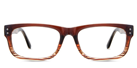 Aitana Eyeglasses in the Molasses variant - are rectangular frames in brown front