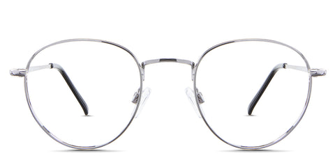 Allison Eyeglasses in the Shrike variant - they're narrow-sized metal frames front