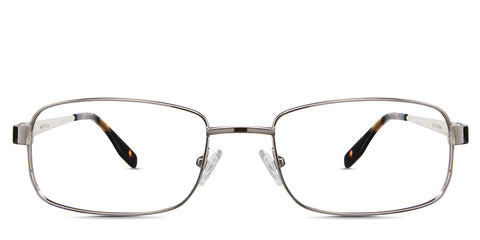 Brady Eyeglasses in the Over variant - it's an oval rectangular frame in color champage Collection front