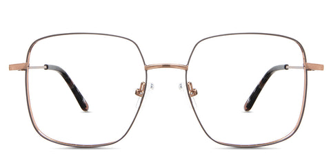 Carmela Eyeglasses in the Fisher variant - it's a thin frame with wide square viewing lenses. front
