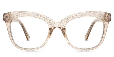 Elise Eyeglasses in the Sparkle variant - is a full-rimmed cat-eye frame in brown color Collection front