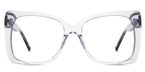 Ella Eyeglasses in the Harbor variant - it's an oversized frame in a square shape. front