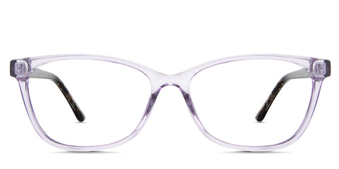 Ezra Eyeglasses in the Liilac variant - are oval frames in the color lilac front