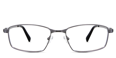 Juan Eyeglasses in the Silver variant - is a rectangular frame in silver front