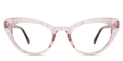 Katos Eyeglasses in the Pink variant - it's a transparent frame in color pink front