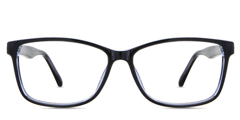 Kyra Eyeglasses in the Eclipse variant - it's a rectangular frame color blue front