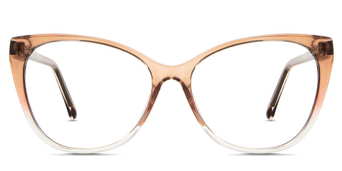 Memphis Eyeglasses in the Deilephila variant - are full-rimmed frames in a gradient brown color front
