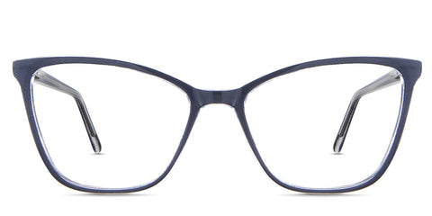 Petra Eyeglasses in the Yale variant - an acetate frame in blue. front