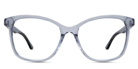 Remi Eyeglasses in the Cerulean variant - an acetate frame in gray. front