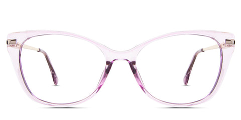 Rishi Eyeglasses in the Camellia variant - an acetate frame in pink and gold colors Collection front