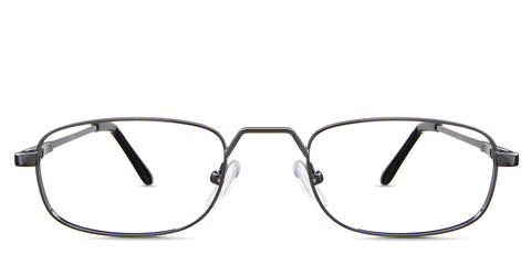 Zoey Eyeglasses in the Gunmetal variant - it's a full-rimmed metal frame in color gunmetal front